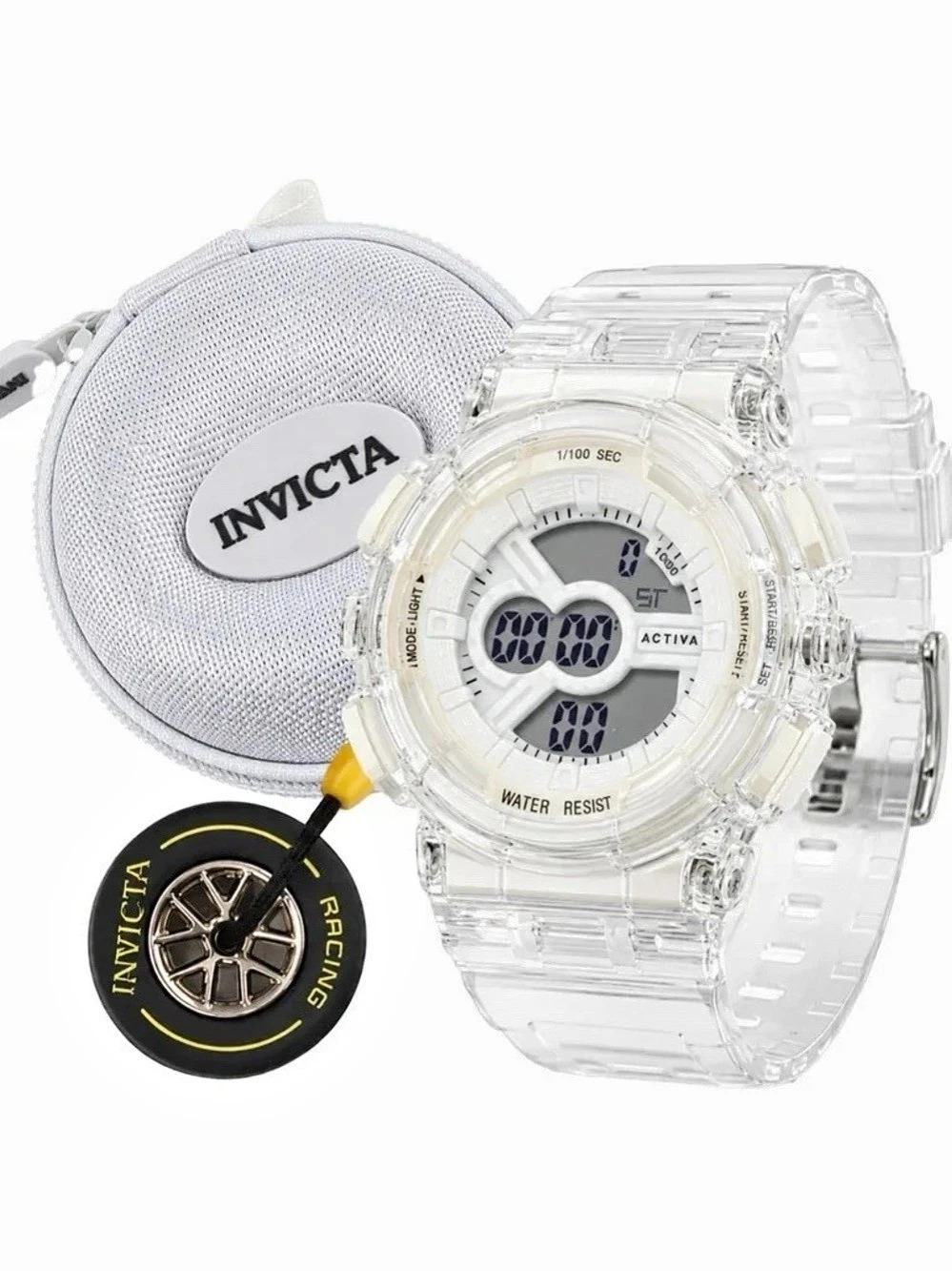 Invicta Activa Cyber Drift Clear Analog-Digital Watch NWT